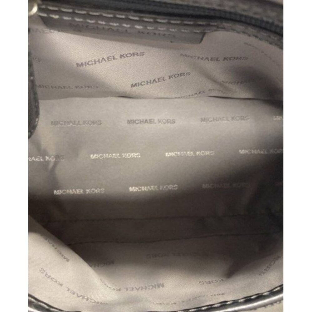 Michael Kors Jet Set Dome Metallic Silver Crossbody Bag With Chain Strap - Picture 3 of 6